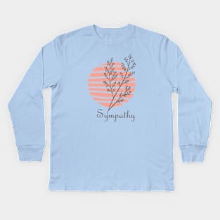 Sympathy Hand Drawn Minimal, inspirational meanings Kids Long Sleeve T-Shirt